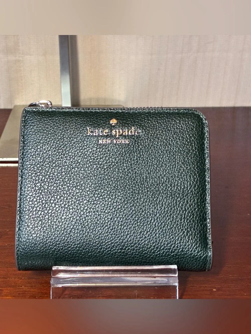 kate spade Compact Pebbled Leather Wallet